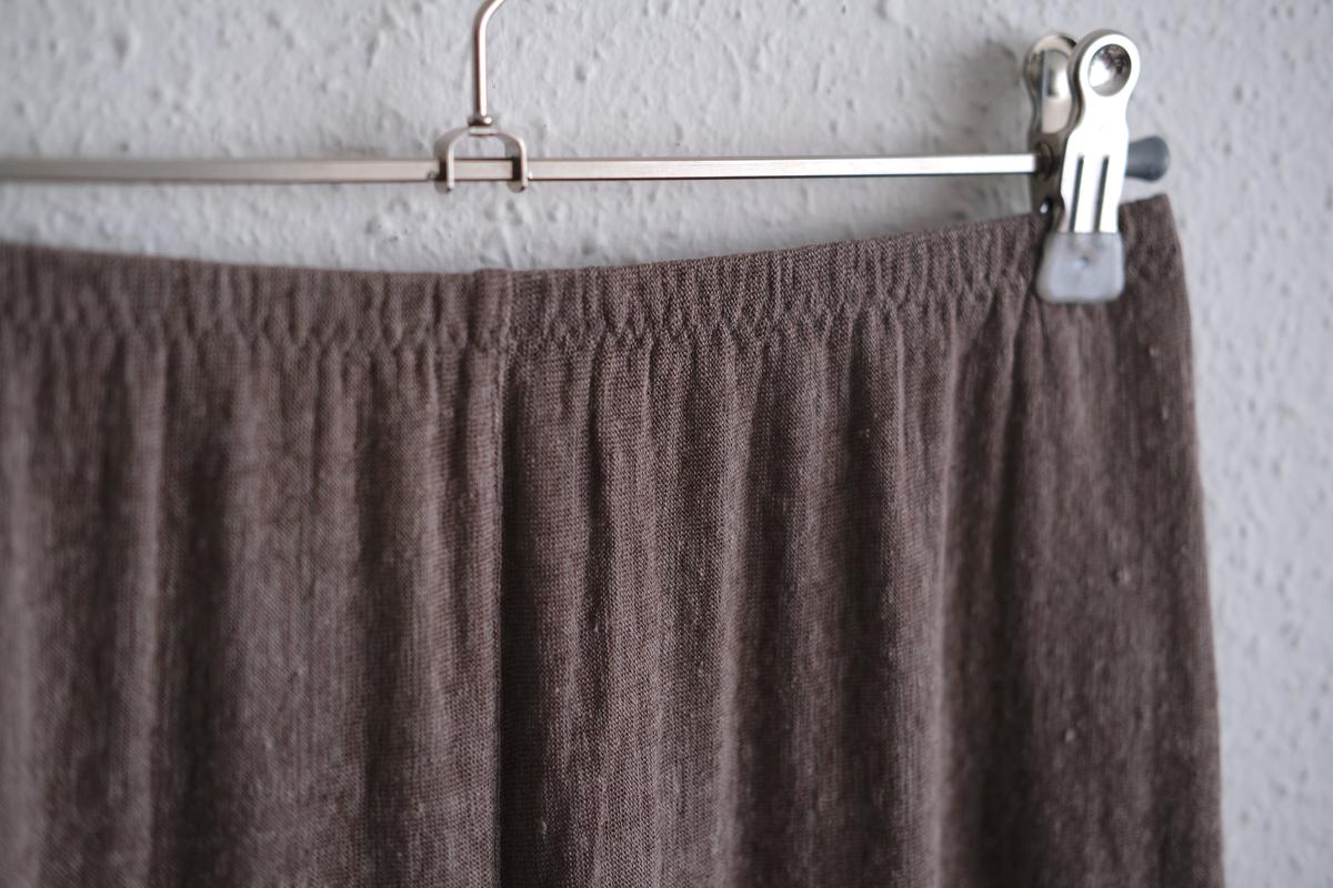 リネンキュプラアンダーウェアパンツ ショート丈｜スモークグレー｜unisex 2 size