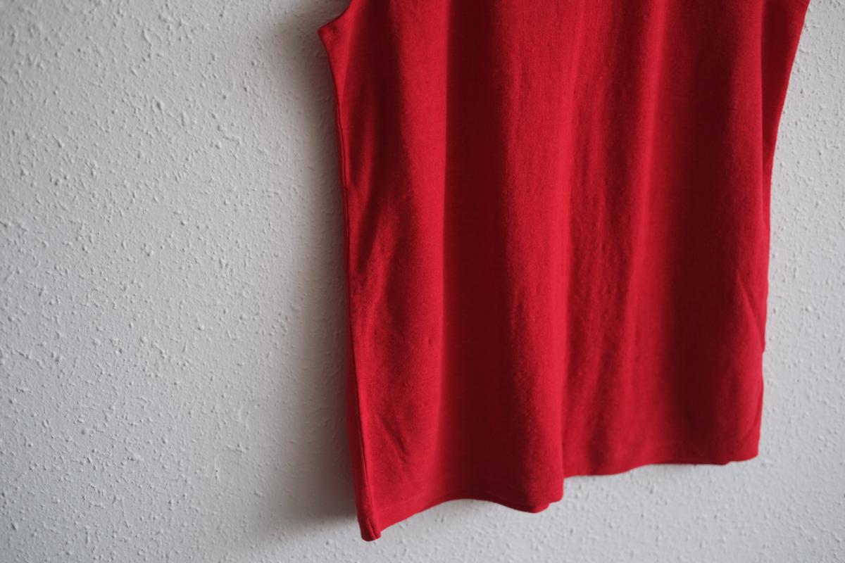 リネンコットンアンダーウェア ノースリーブ｜メンズ｜レッド