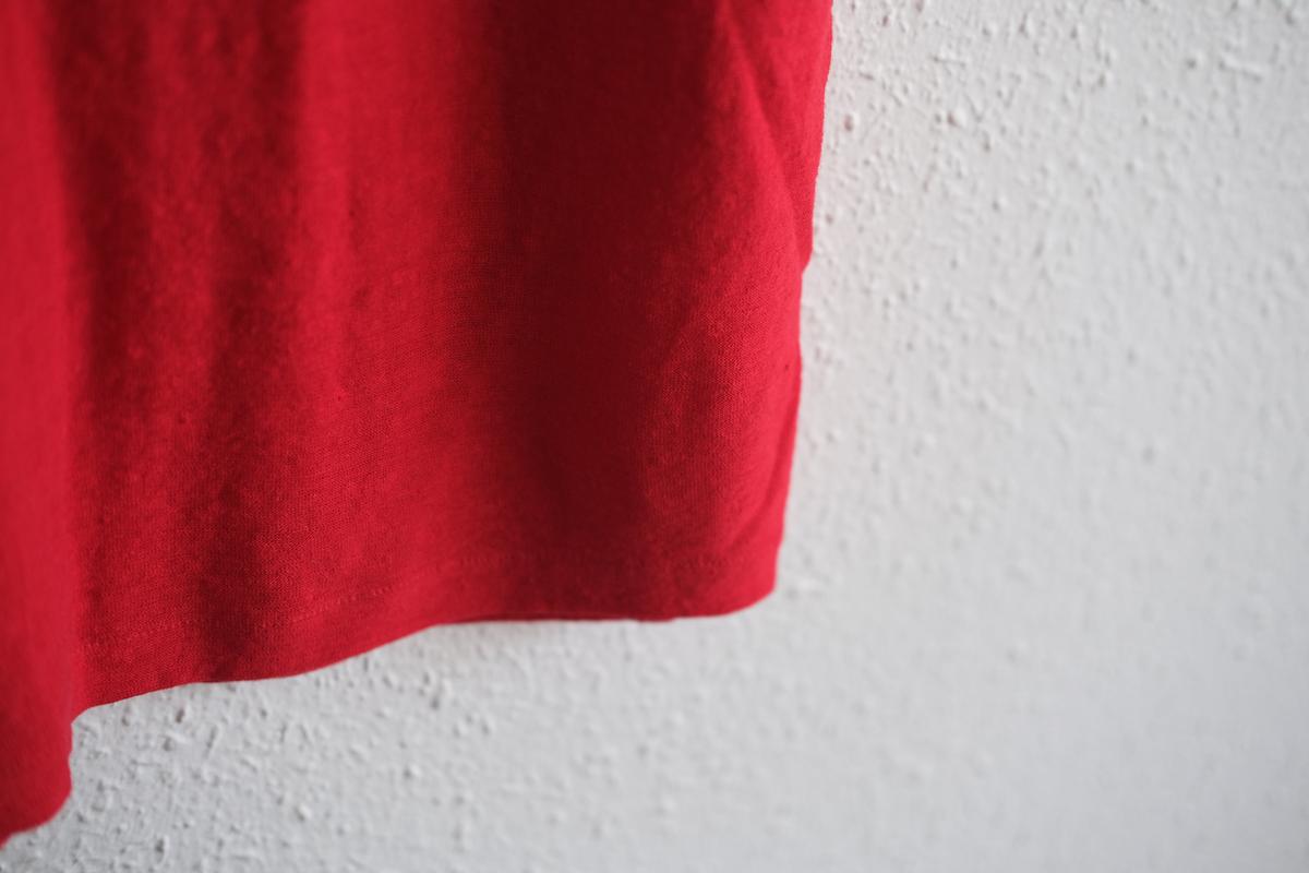 リネンコットンアンダーウェア ノースリーブ｜メンズ｜レッド