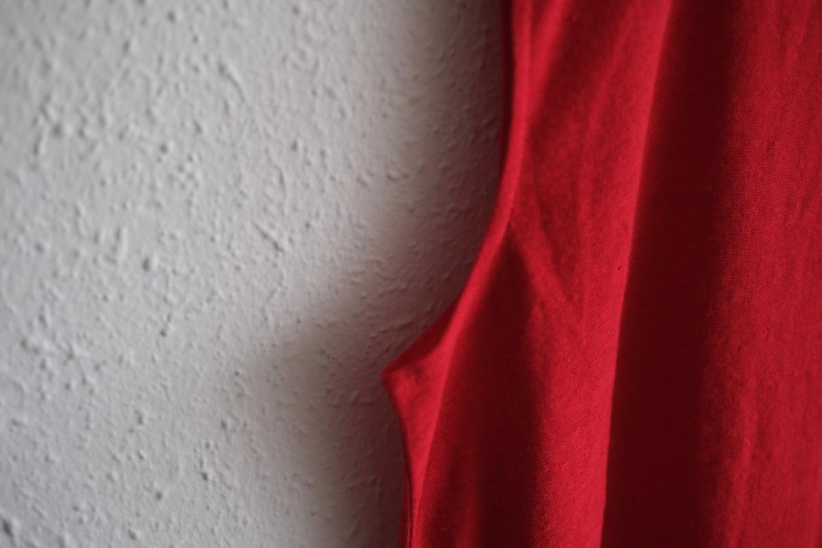 リネンコットンアンダーウェア ノースリーブ｜メンズ｜レッド