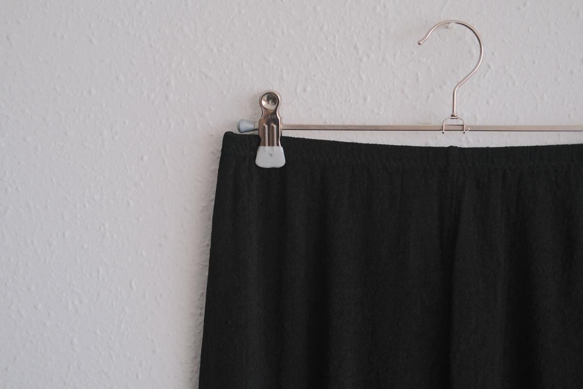 リネンキュプラアンダーウェアパンツ ショート丈｜ブラック｜unisex 2 size