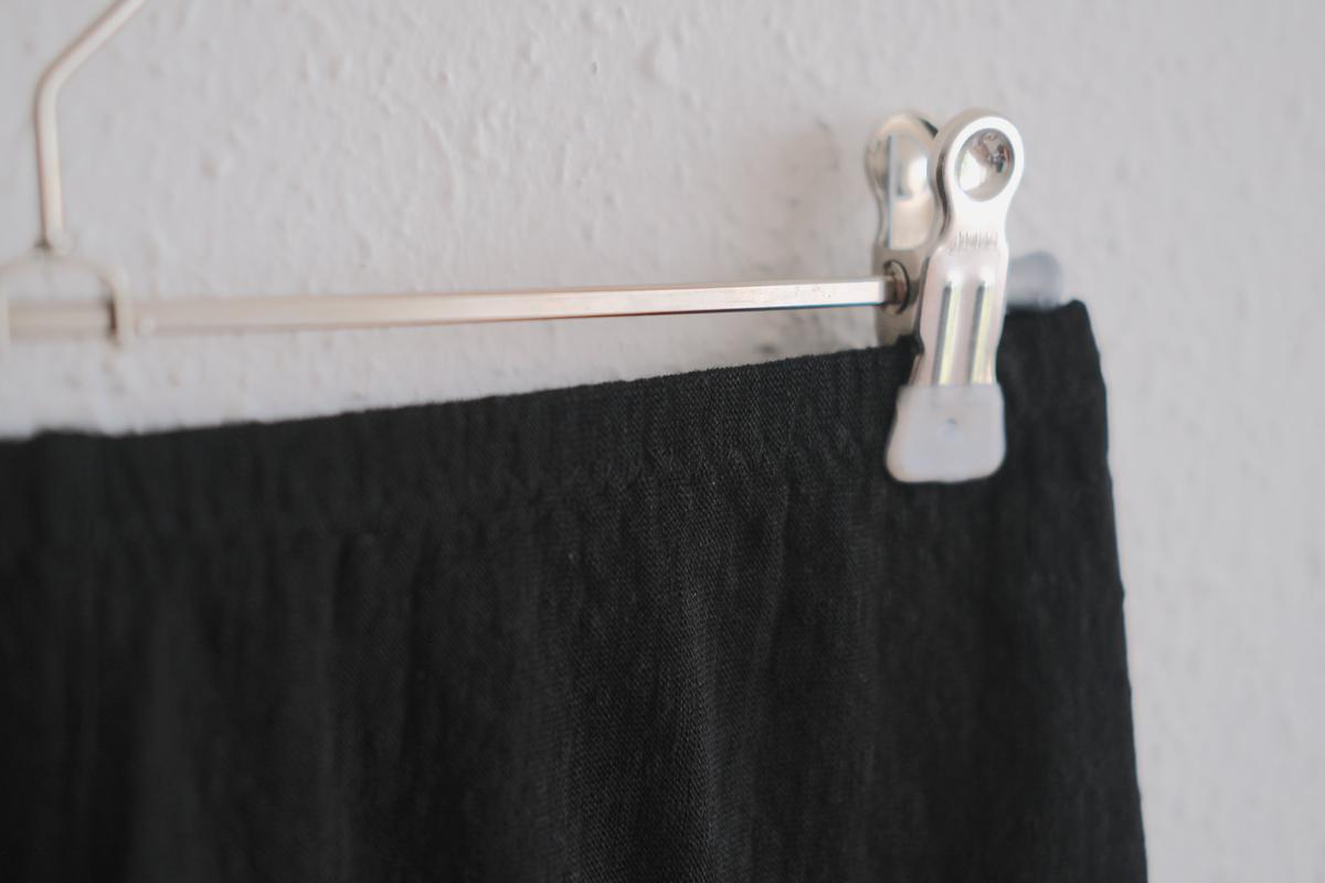 リネンキュプラアンダーウェアパンツ ショート丈｜ブラック｜unisex 2 size