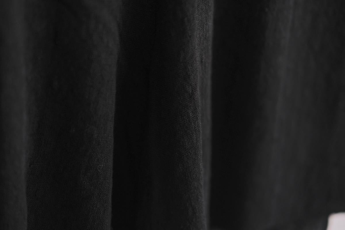 リネンキュプラアンダーウェアパンツ ショート丈｜ブラック｜unisex 2 size