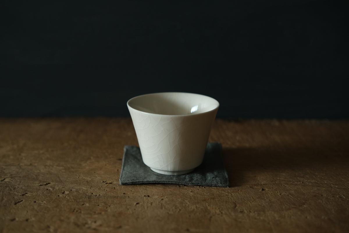 リネンコースター 8.3×8.3cm｜中厚地・カーキ