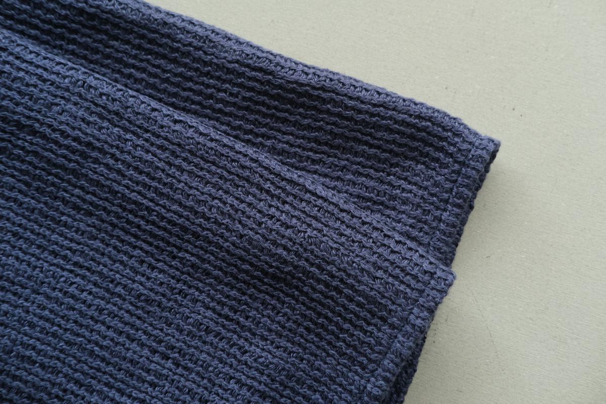 リネンニット メッシュタオル｜ネイビー