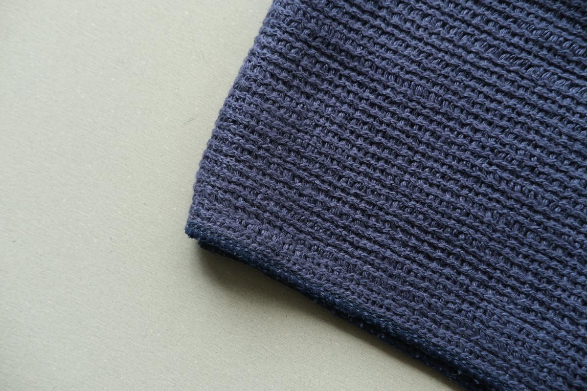 リネンニット メッシュタオル｜ネイビー