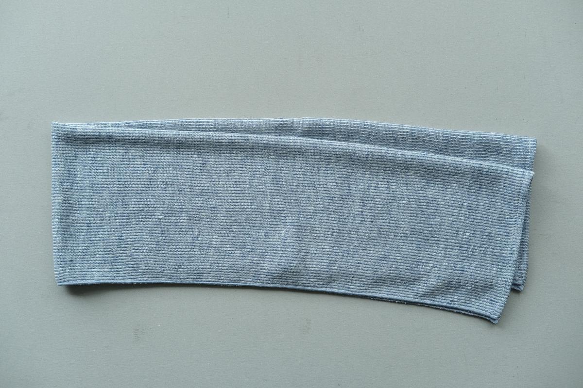 リネンニット ストライプフェイスタオル｜ライトネイビー×ホワイト