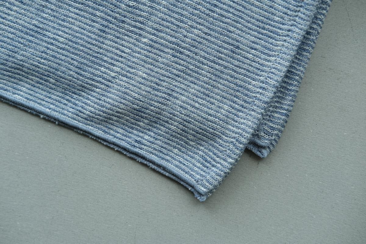 リネンニット ストライプフェイスタオル｜ライトネイビー×ホワイト