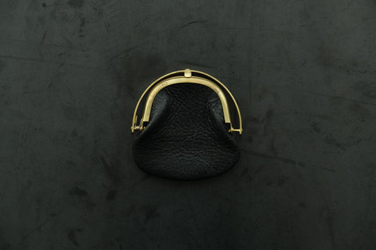 coin case ＜蝦夷鹿革 黒＞
