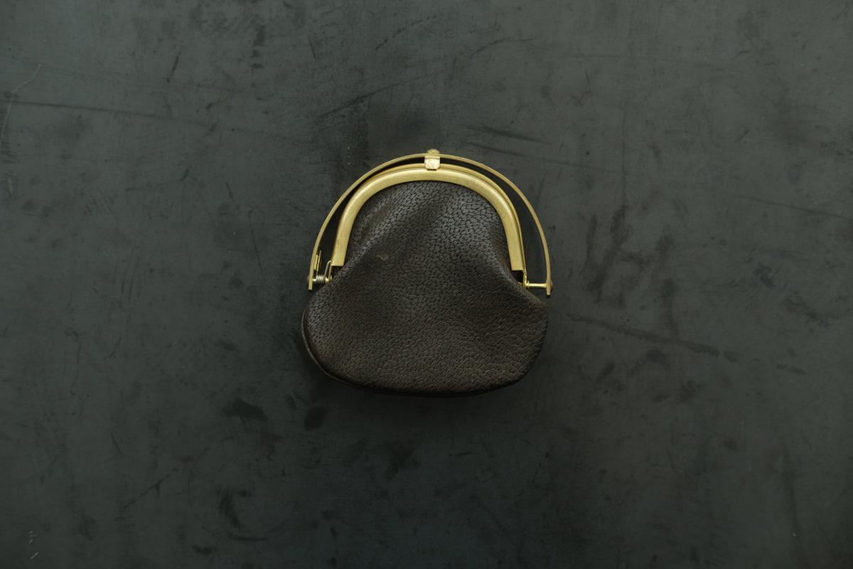 coin case ＜熊革 墨染め＞