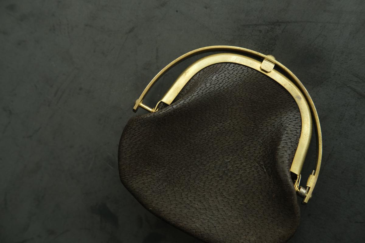 coin case ＜熊革 墨染め＞