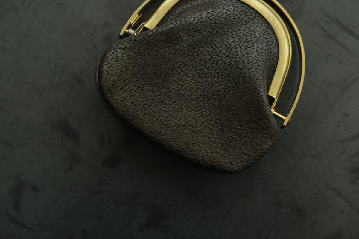 coin case ＜熊革 墨染め＞