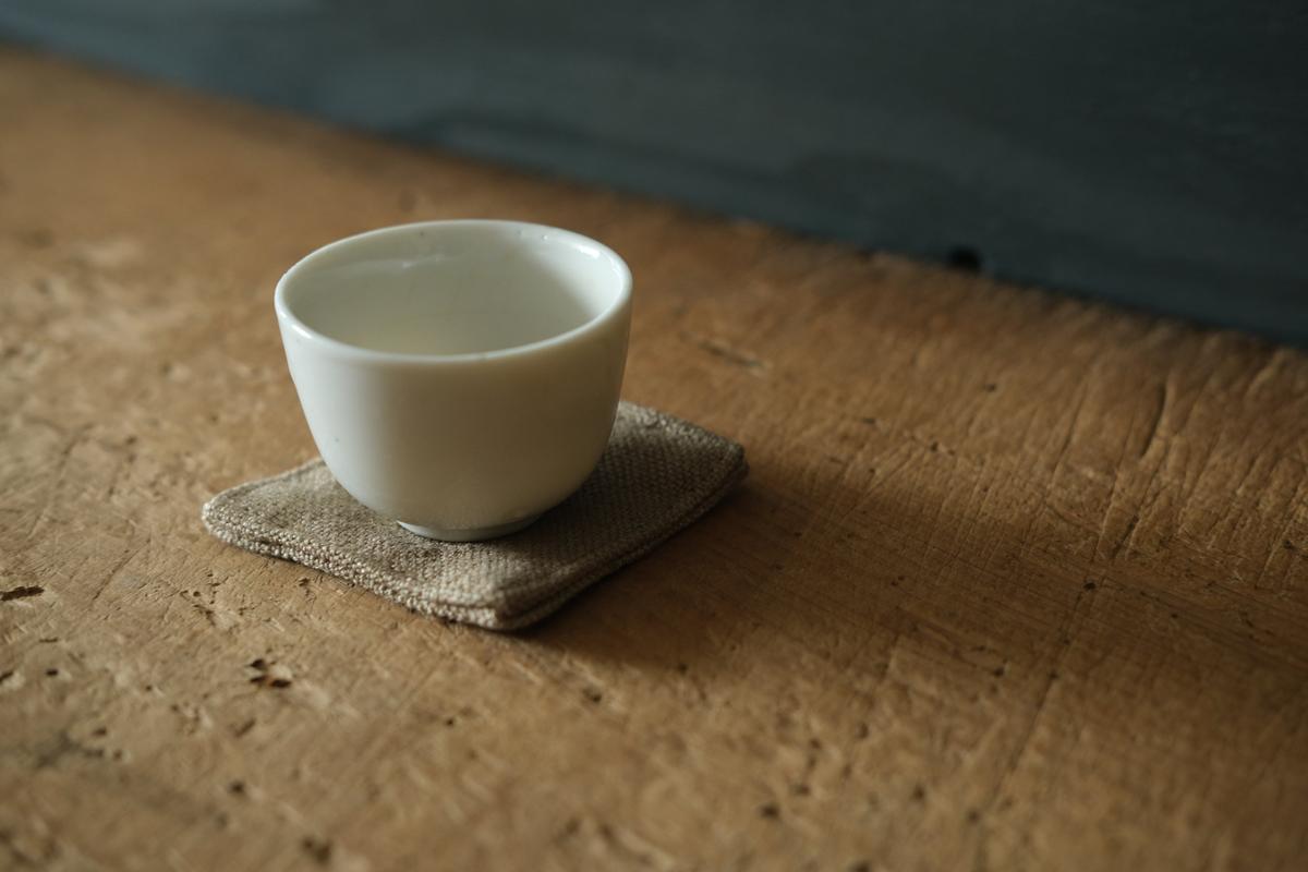 リネンコースター 6×6cm｜厚地・サンドベージュ