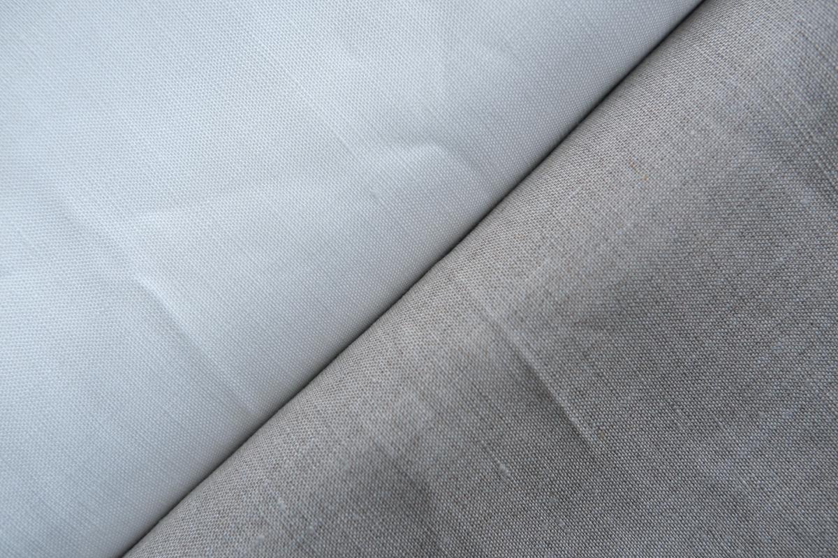 【再入荷】リネンのフラットシーツ 平織・白・中厚