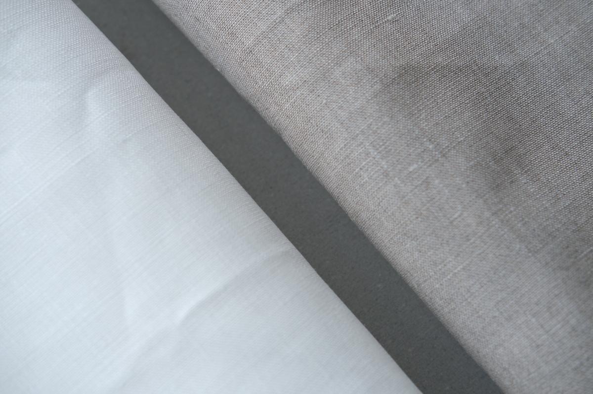 【再入荷】リネンのフラットシーツ 平織・白・中厚