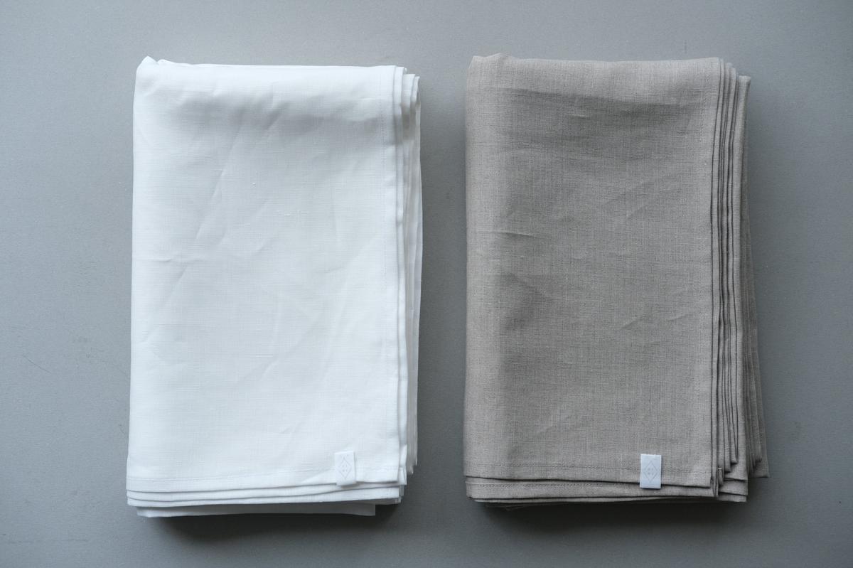【再入荷】リネンのフラットシーツ 平織・白・中厚