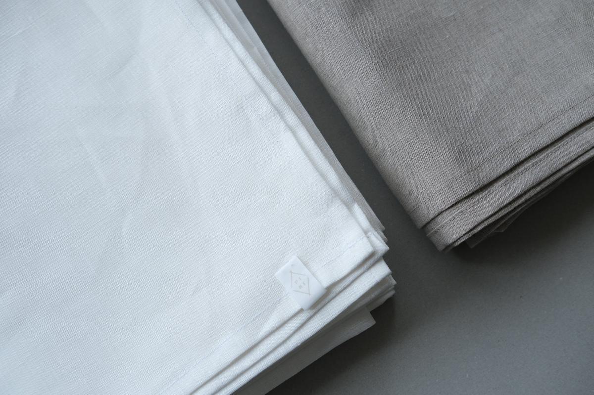 【再入荷】リネンのフラットシーツ 平織・白・中厚