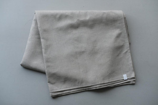 リネンのフラットシーツ 平織・生成り・中厚