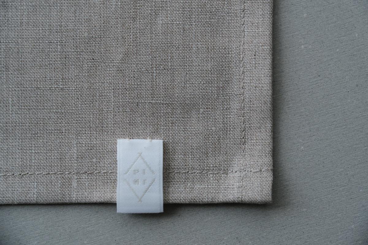 リネンのフラットシーツ 平織・生成り・中厚