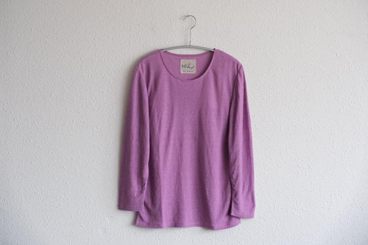 リネンコットンアンダーウェア7分袖｜レディース｜モーブ