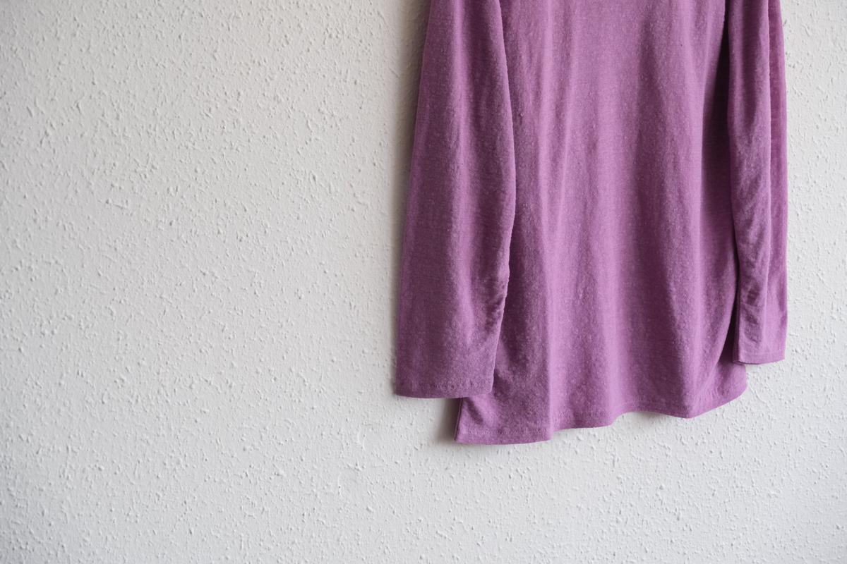 リネンコットンアンダーウェア7分袖｜レディース｜モーブ