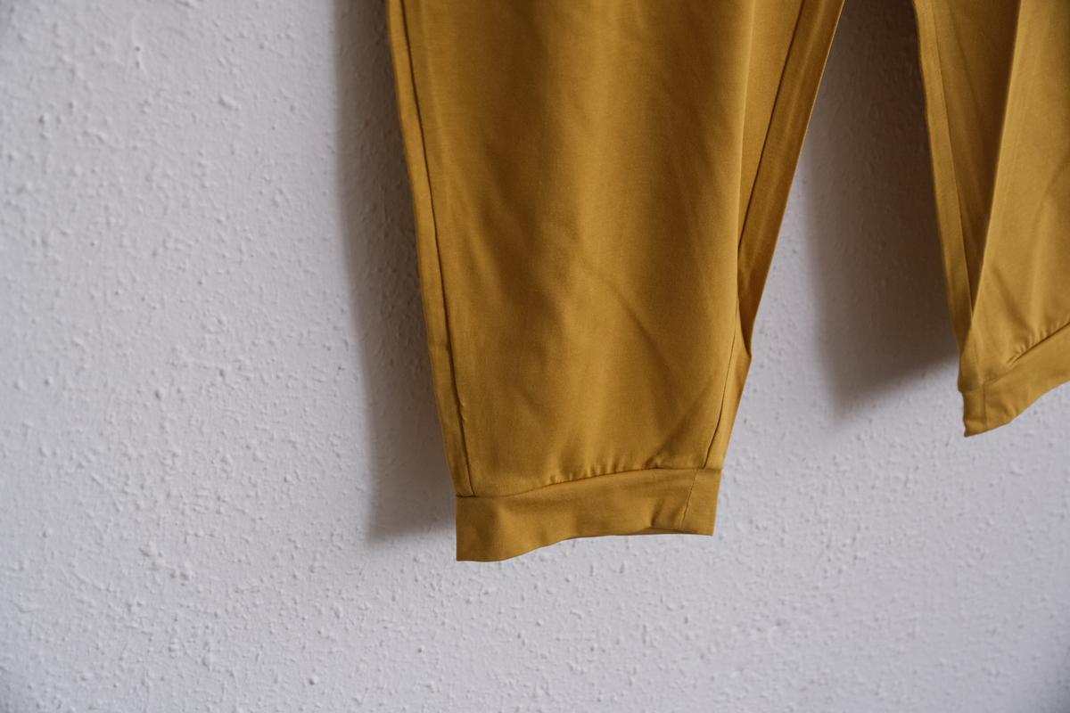 yohaku ドバイパンツ｜プレミアム天竺素材 マスタード｜unisex freesize