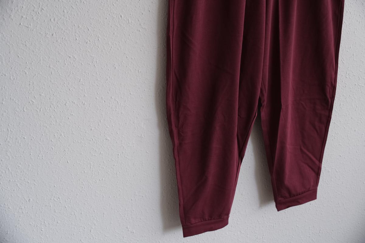 yohaku ドバイパンツ｜プレミアム天竺素材 ボルドー｜unisex freesize