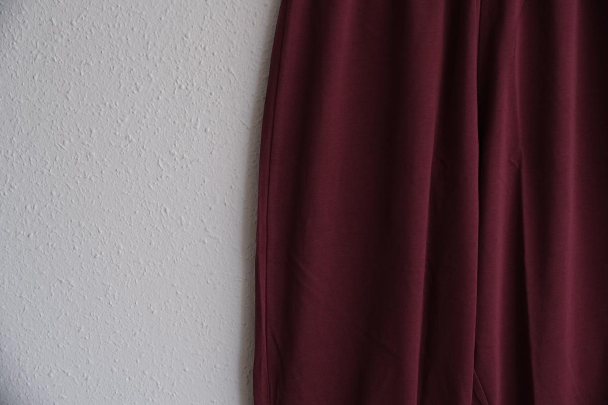 yohaku ドバイパンツ｜プレミアム天竺素材 ボルドー｜unisex freesize