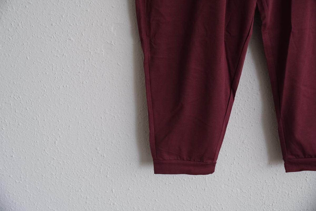 yohaku ドバイパンツ｜プレミアム天竺素材 ボルドー｜unisex freesize