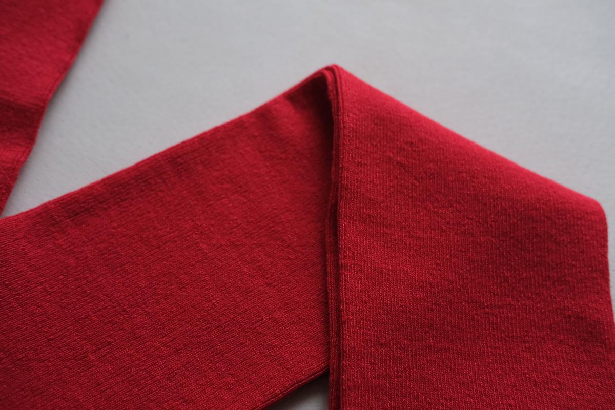 リネンニットレギンス マチ付き｜赤｜2 size