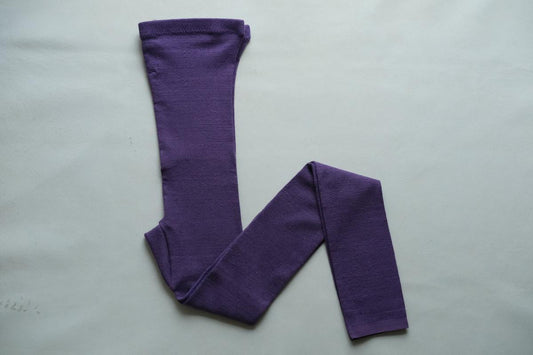 リネンニットレギンス マチ付き|パープル|2 size