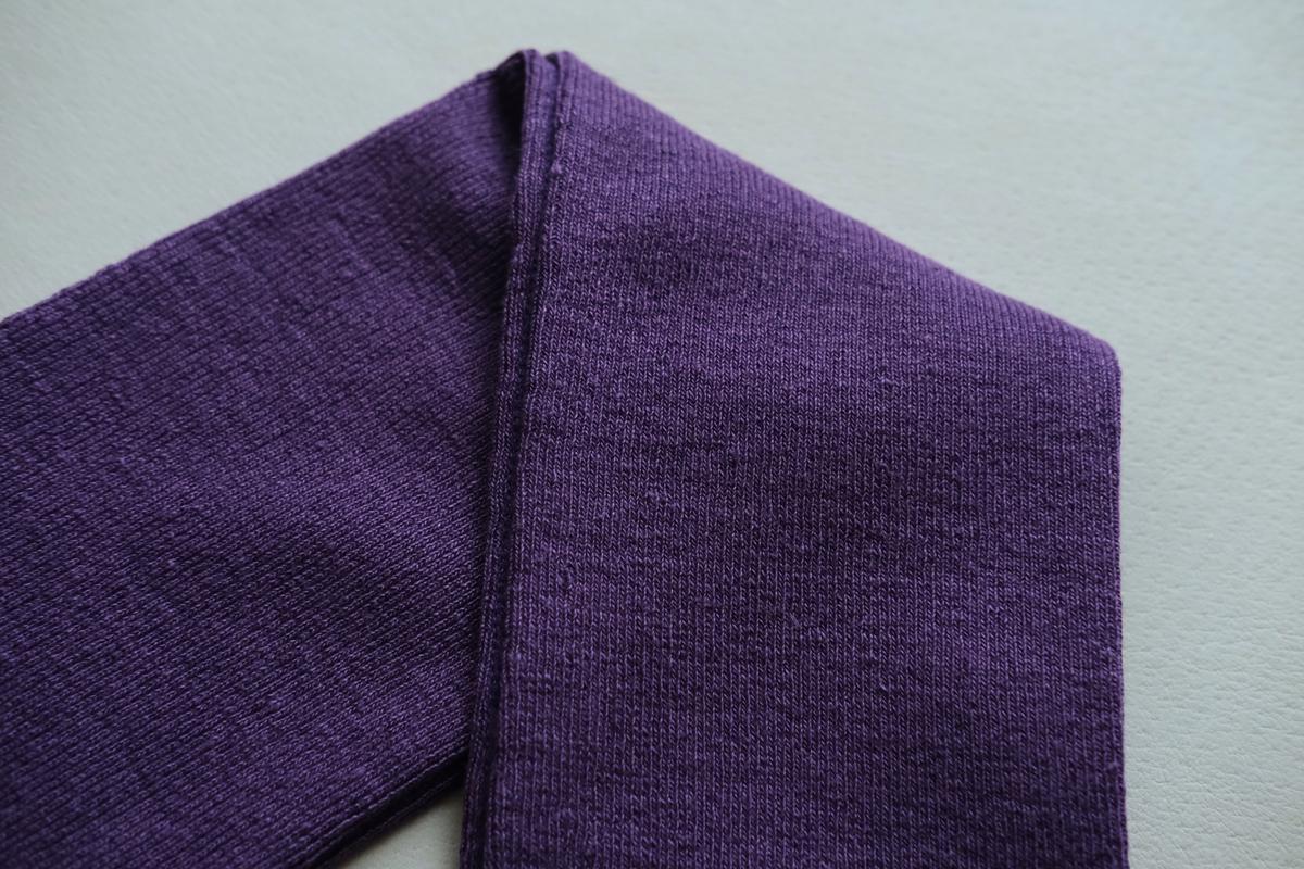 リネンニットレギンス マチ付き｜パープル｜2 size