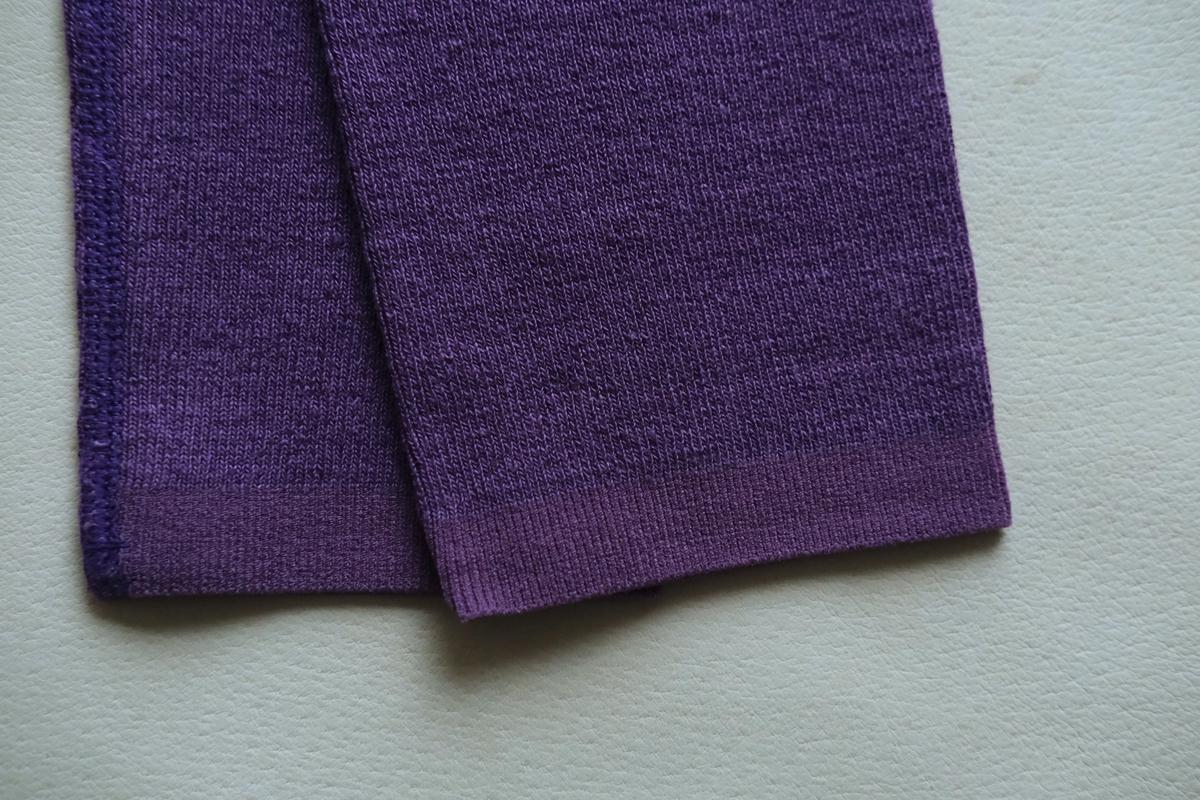 リネンニットレギンス マチ付き｜パープル｜2 size