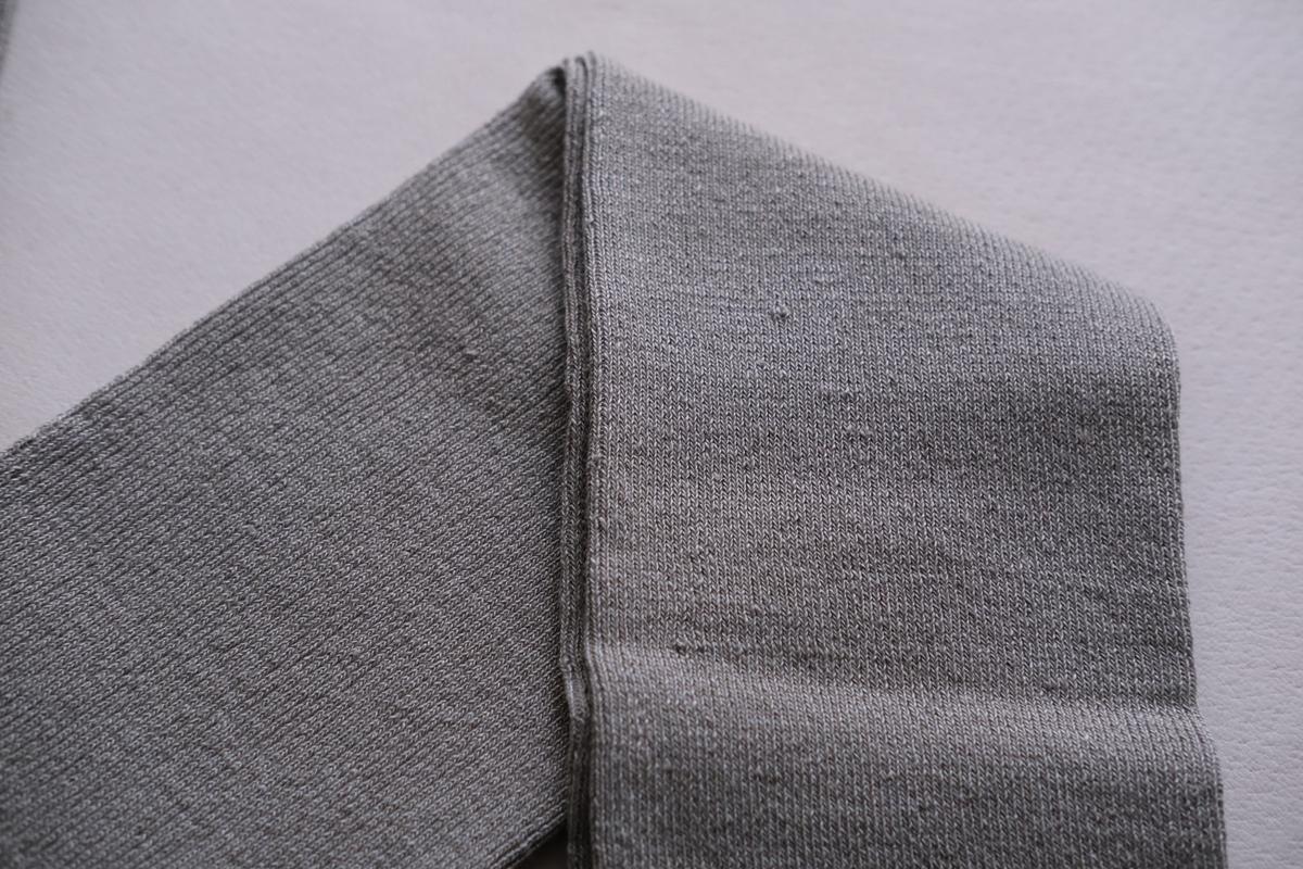 リネンニットレギンス マチ付き｜グレー｜2 size