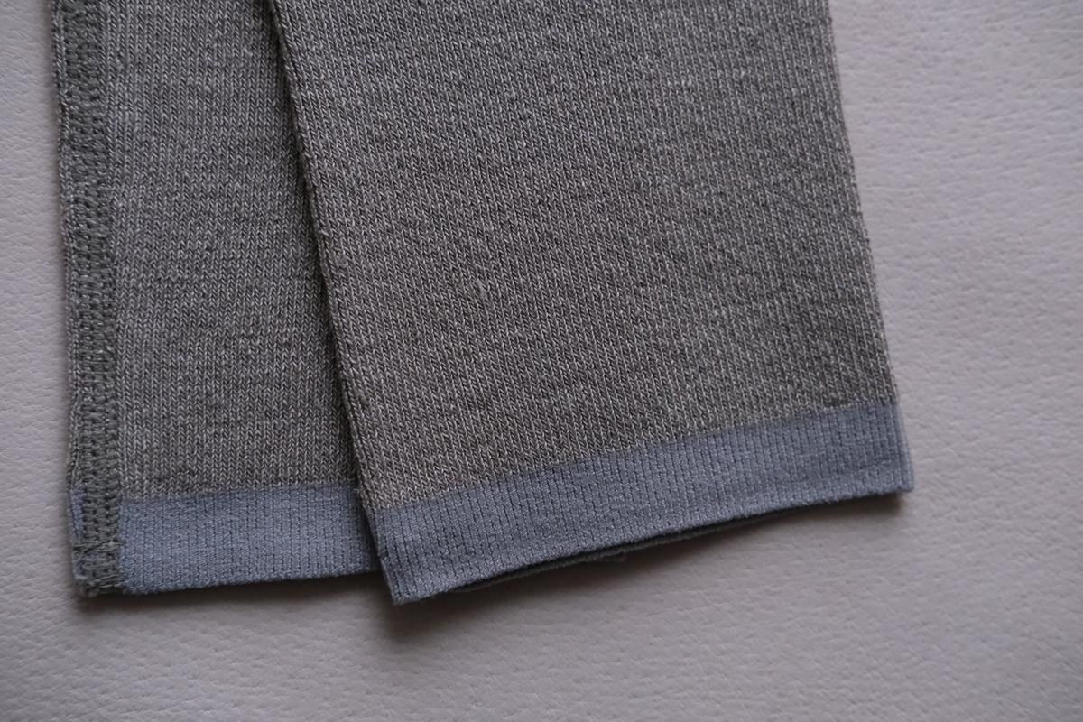 リネンニットレギンス マチ付き｜グレー｜2 size