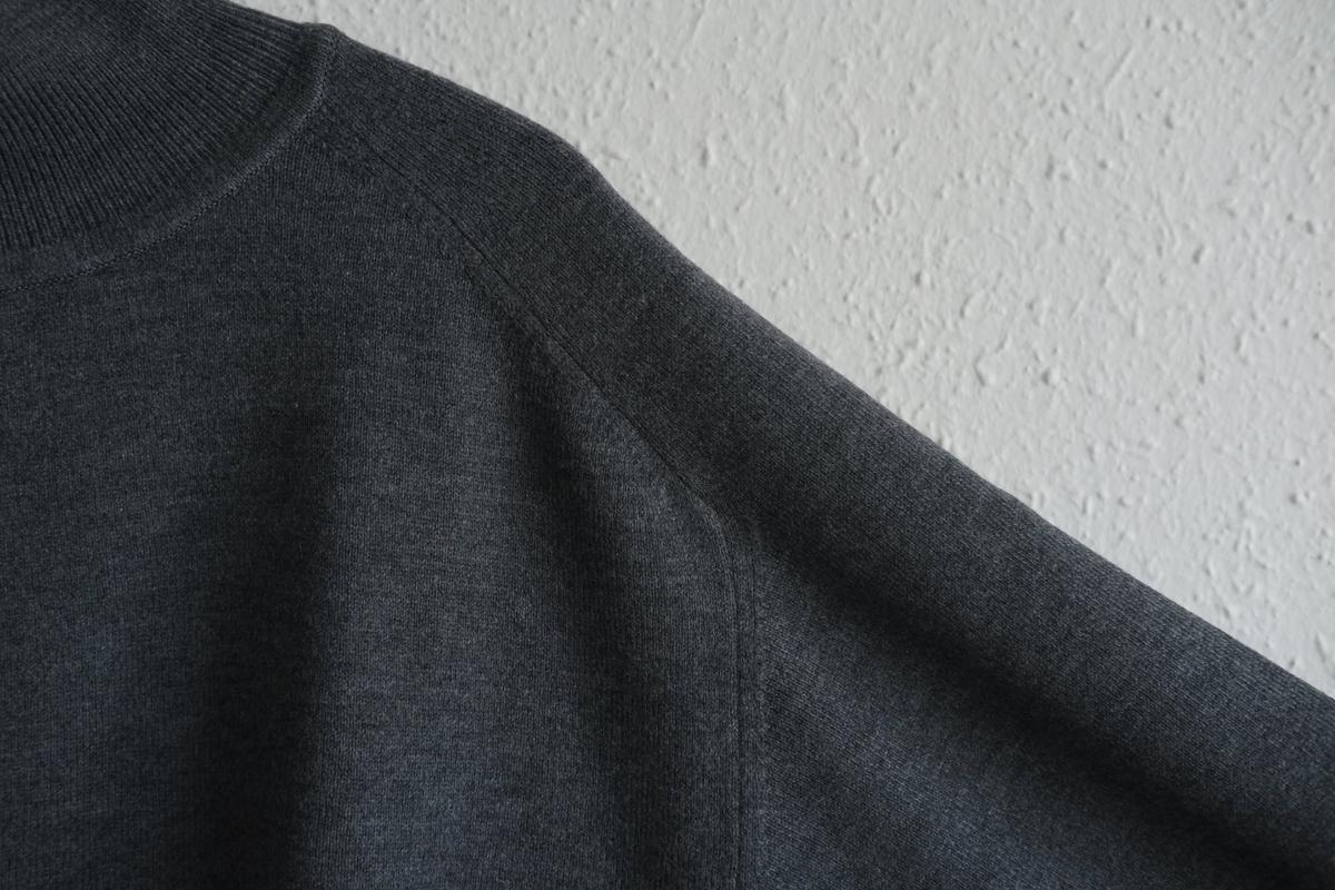 MITTAN / スーパー180'sウールタートル 灰 KN-37 / unisex