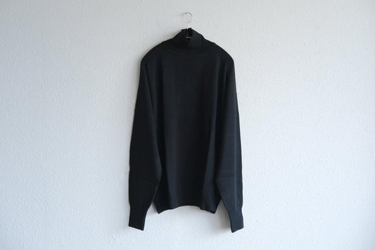 MITTAN / スーパー180'sウールタートル 黒 KN-37 / unisex