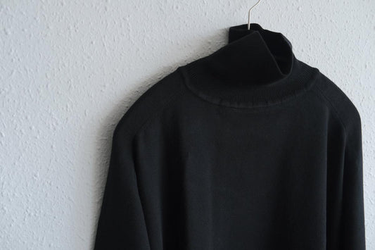 MITTAN / スーパー180'sウールタートル 黒 KN-37 / unisex