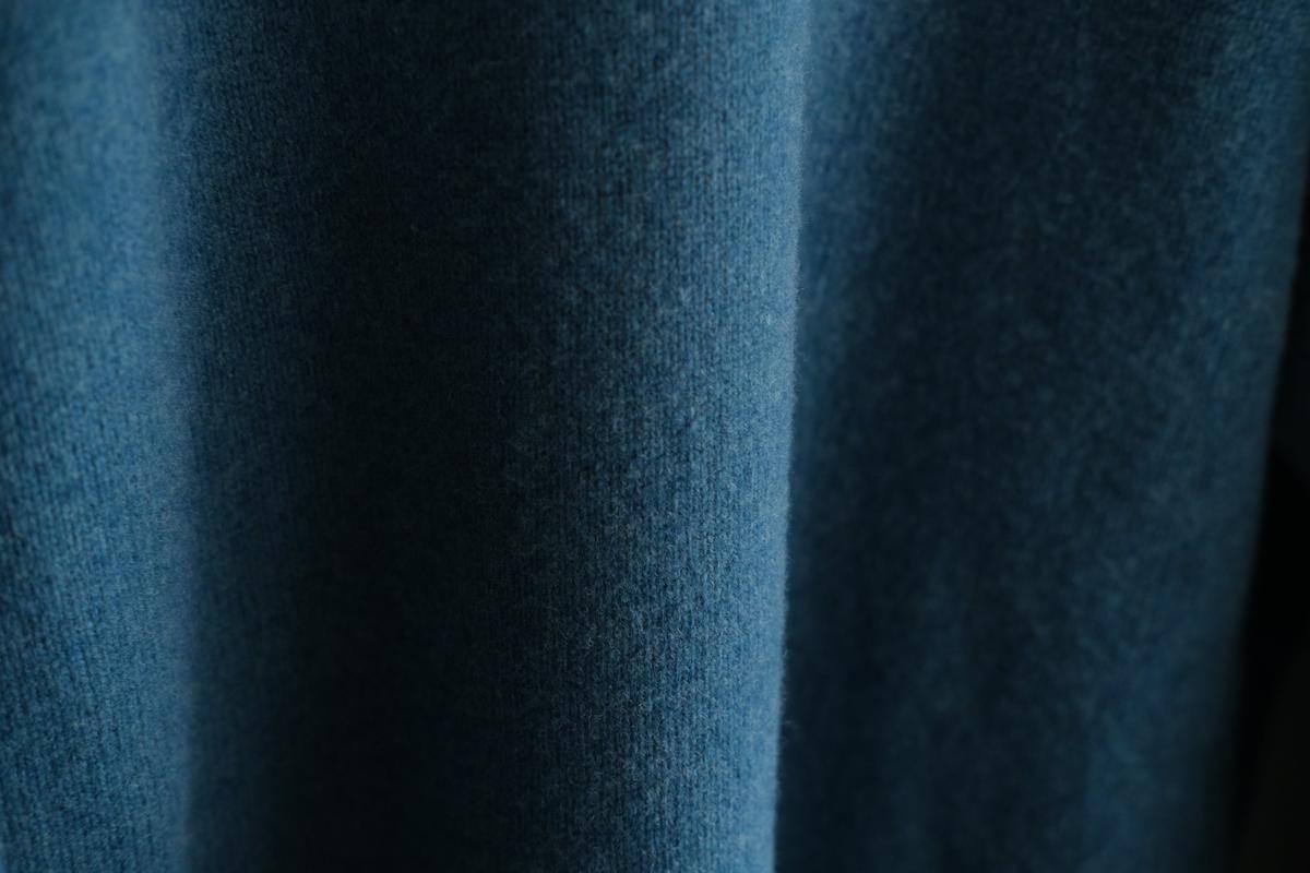 MITTAN / ウルグアイウールタートルセーター 浅葱 KN-34 / unisex