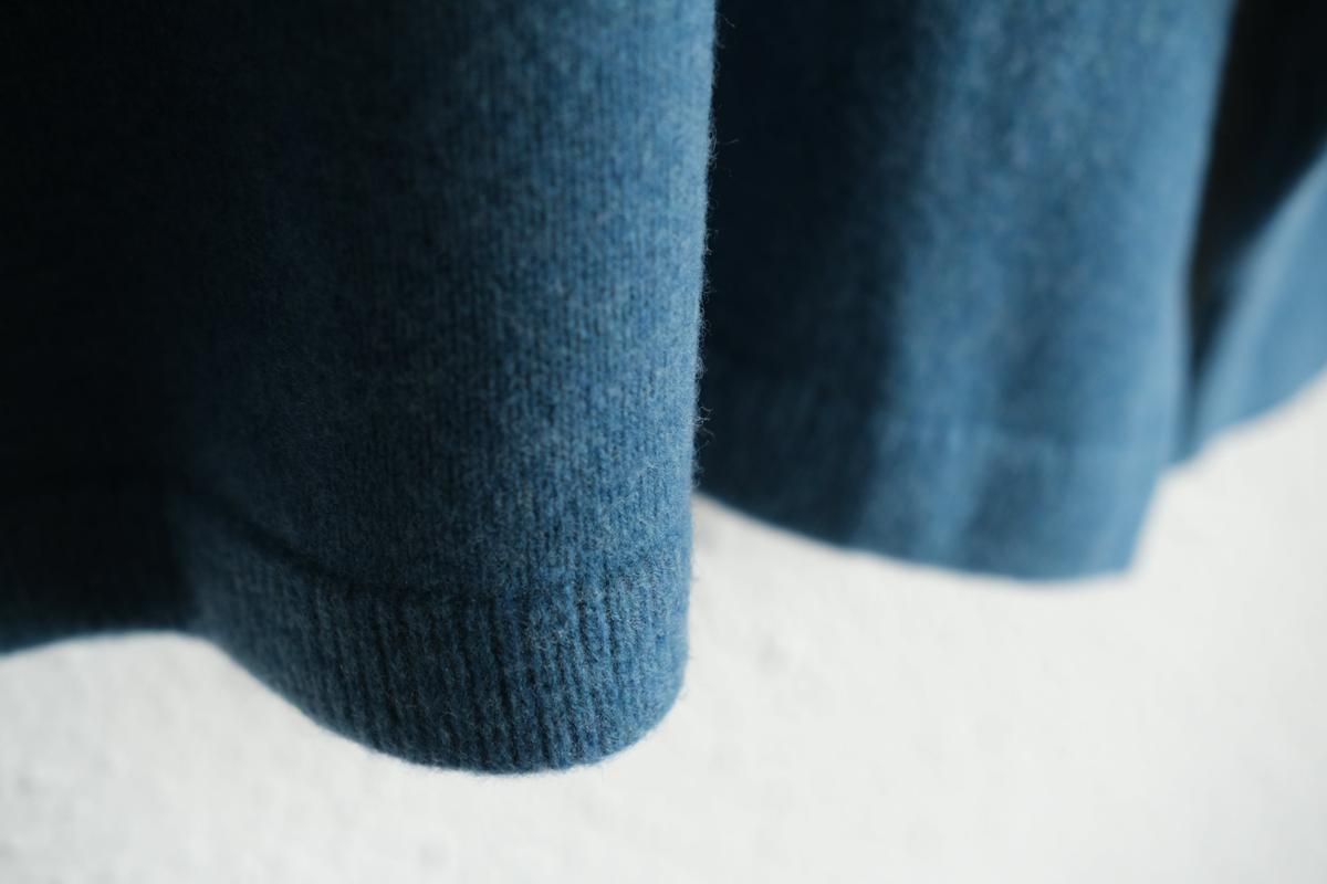 MITTAN / ウルグアイウールタートルセーター 浅葱 KN-34 / unisex