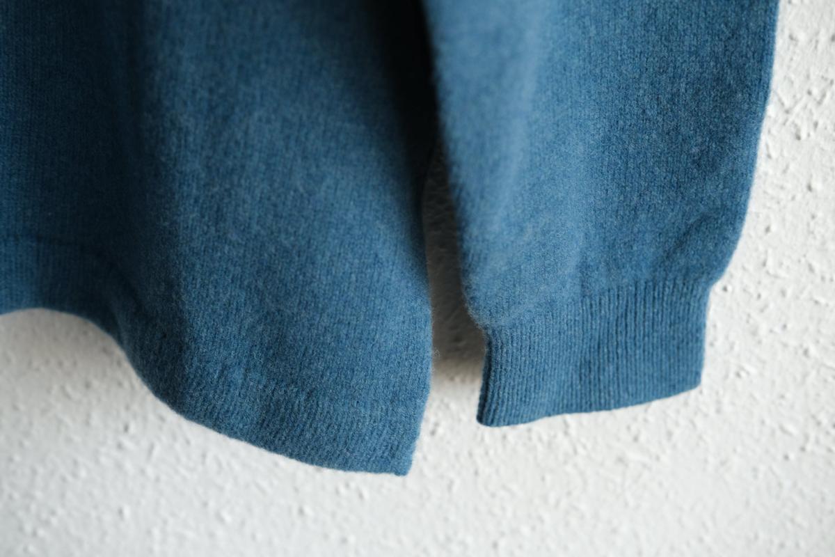 MITTAN / ウルグアイウールタートルセーター 浅葱 KN-34 / unisex