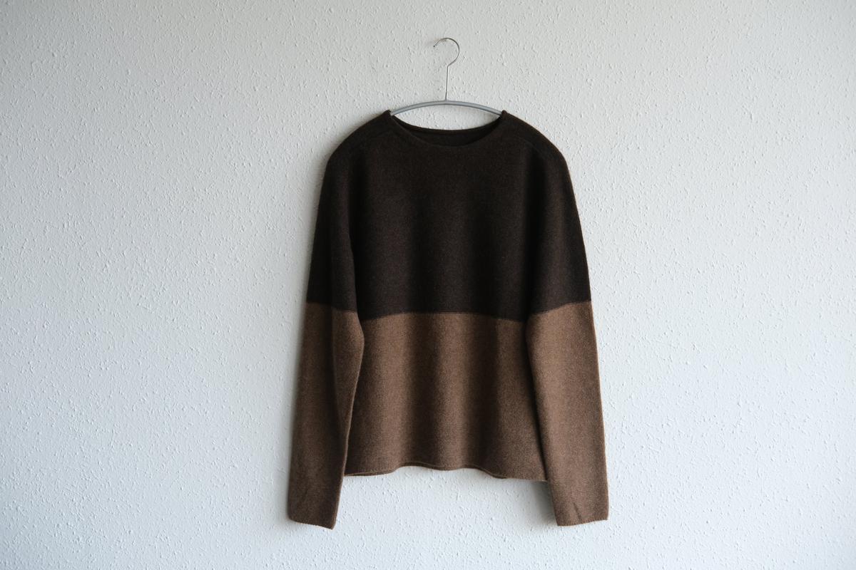 enrica cashmere sable knit｜camel×brown