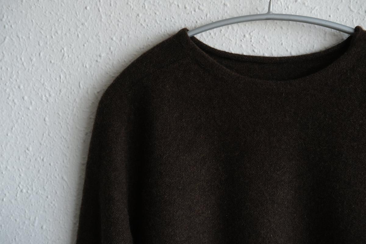 enrica cashmere sable knit｜camel×brown