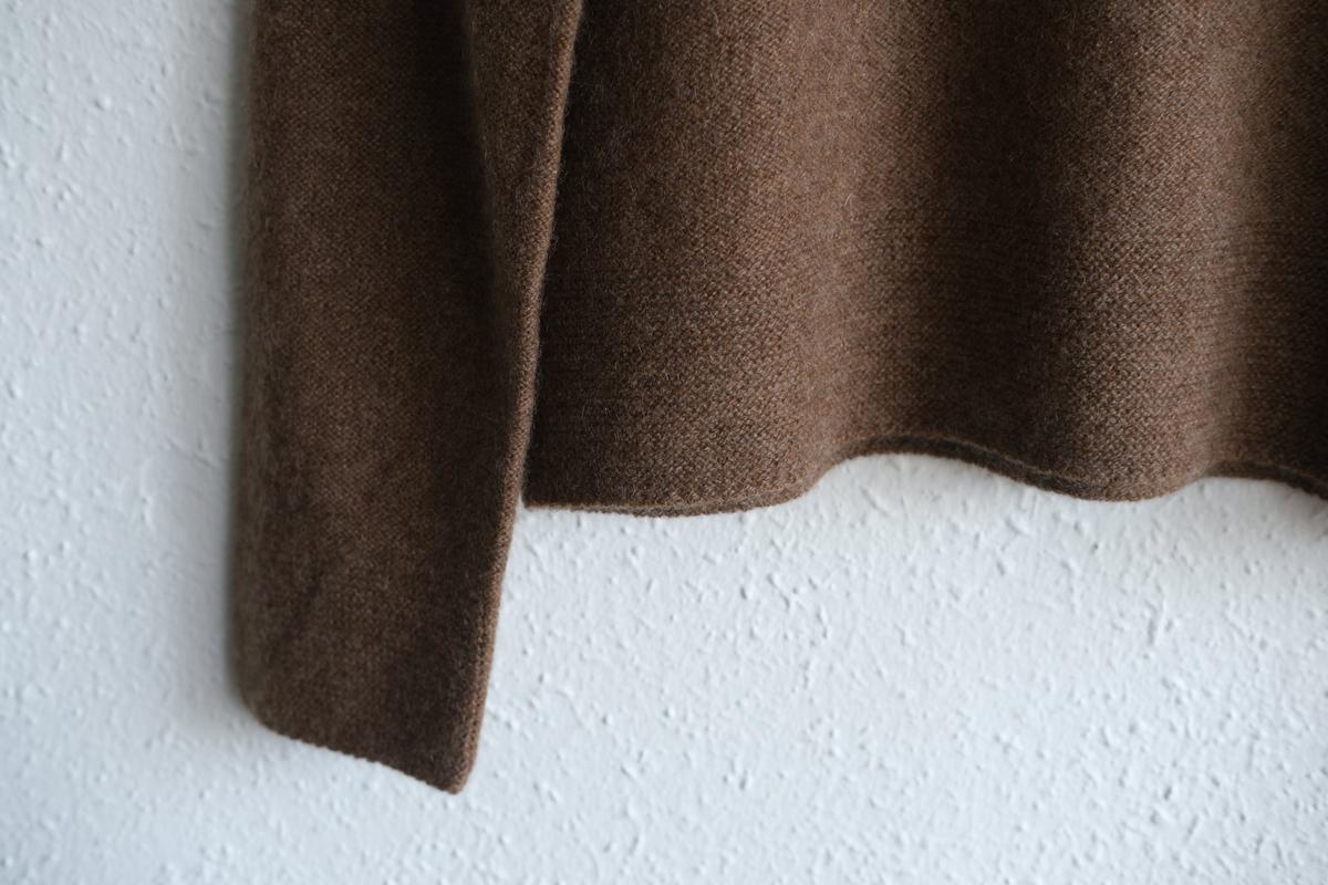 enrica cashmere sable knit｜camel×brown