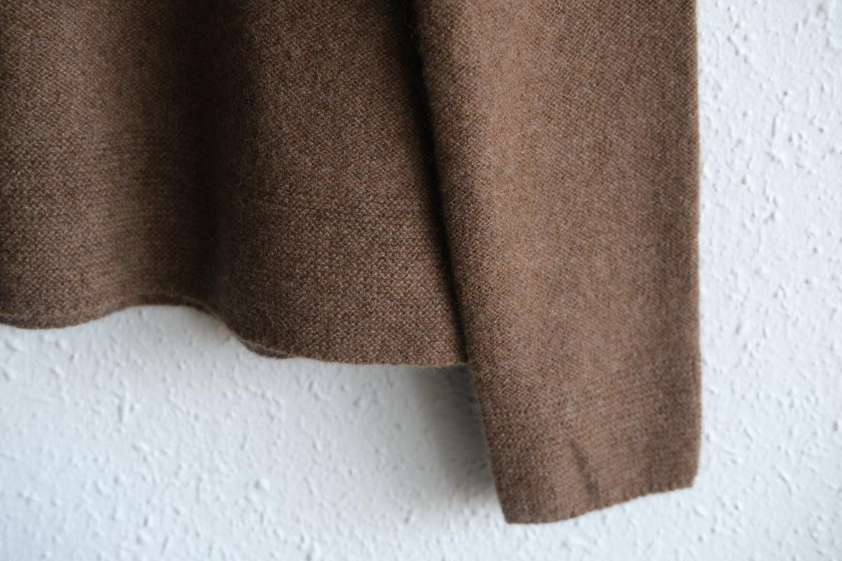enrica cashmere sable knit｜camel×brown