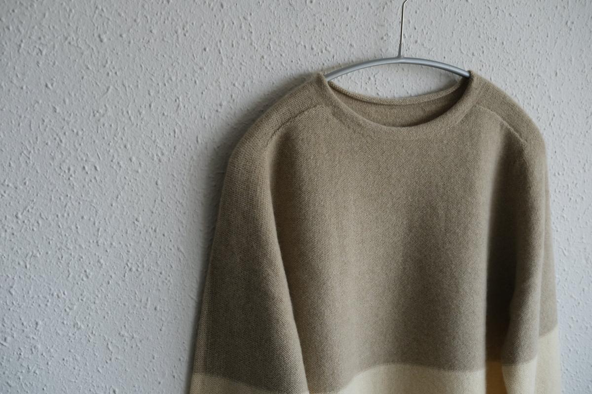 enrica cashmere sable knit｜natural×beige