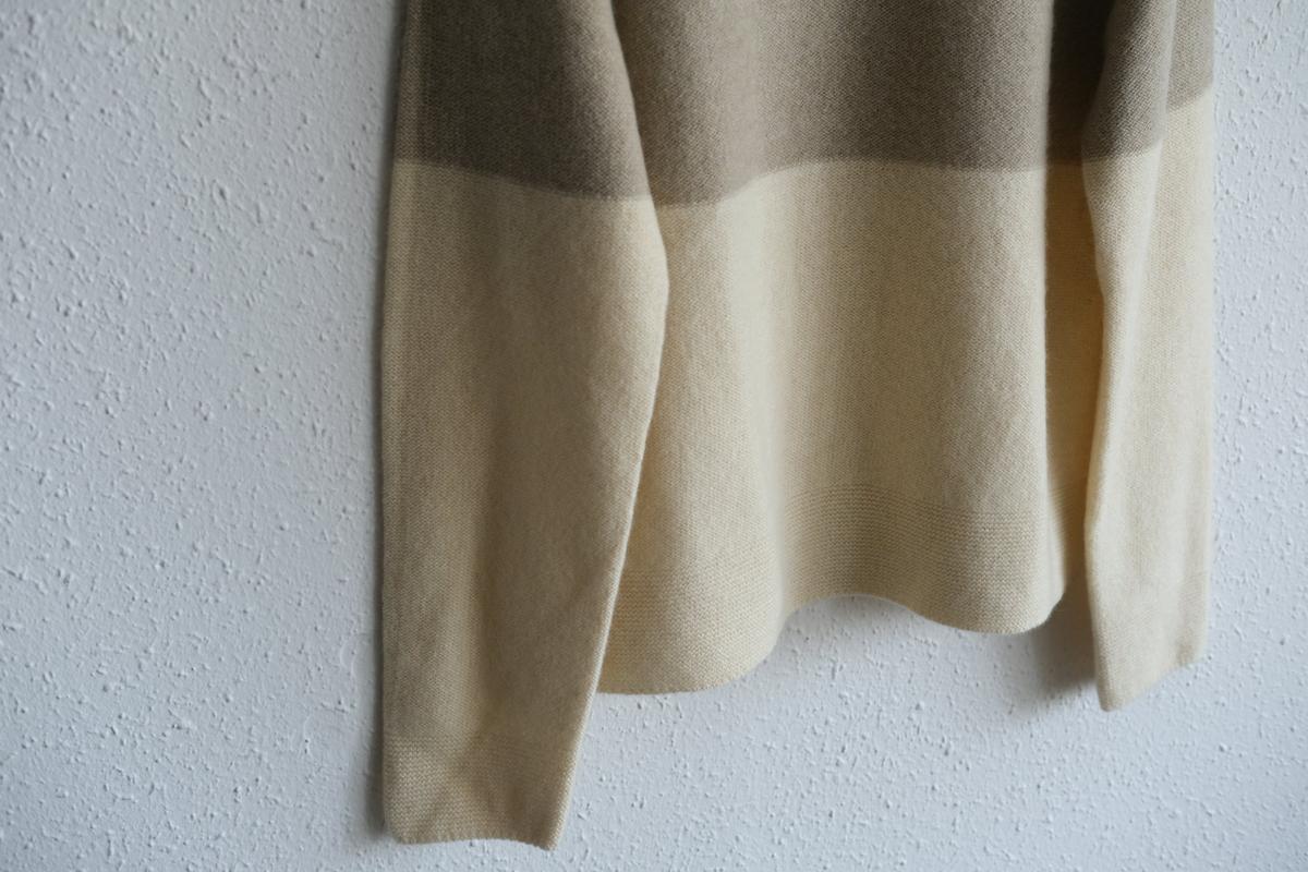 enrica cashmere sable knit｜natural×beige