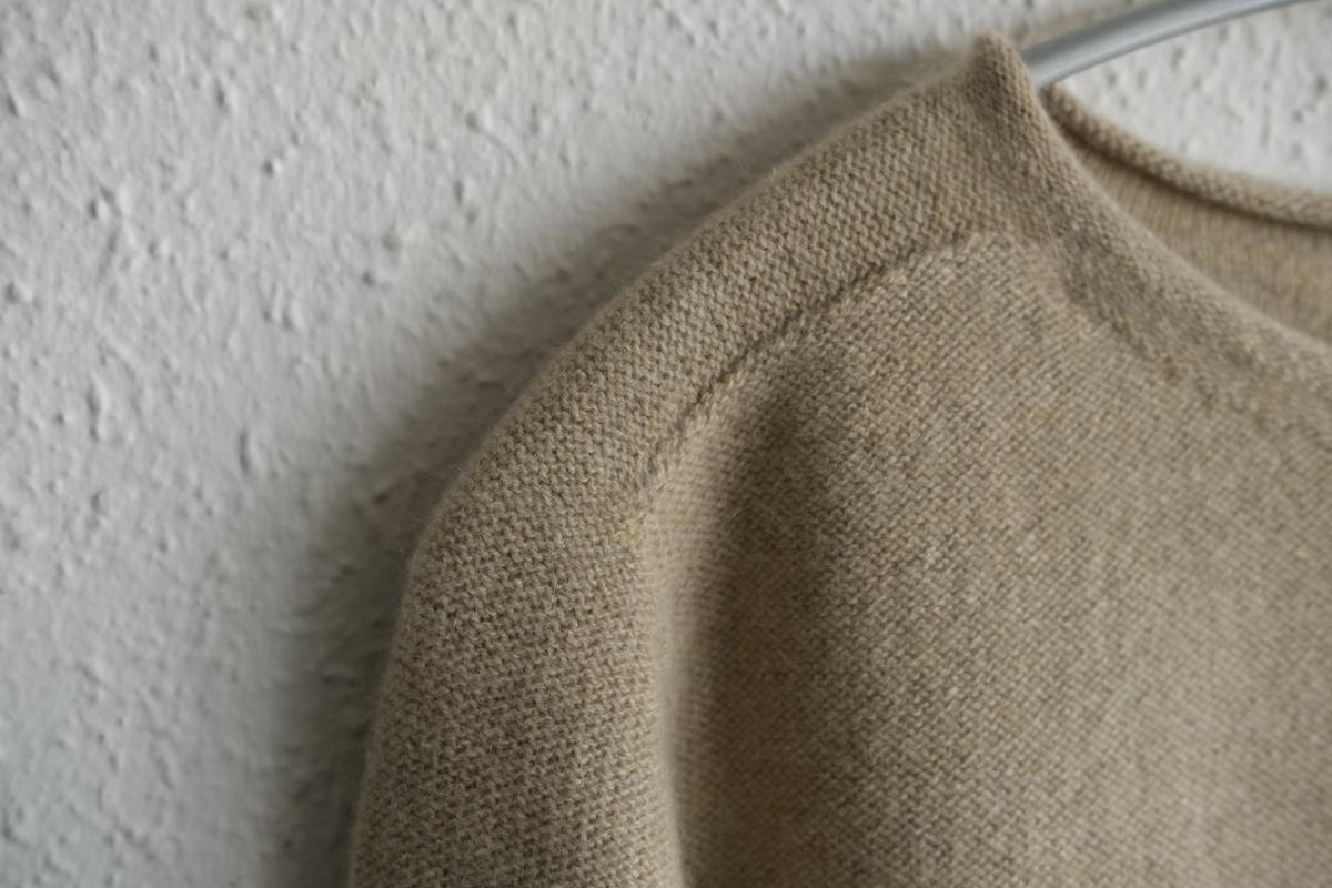 enrica cashmere sable knit｜natural×beige