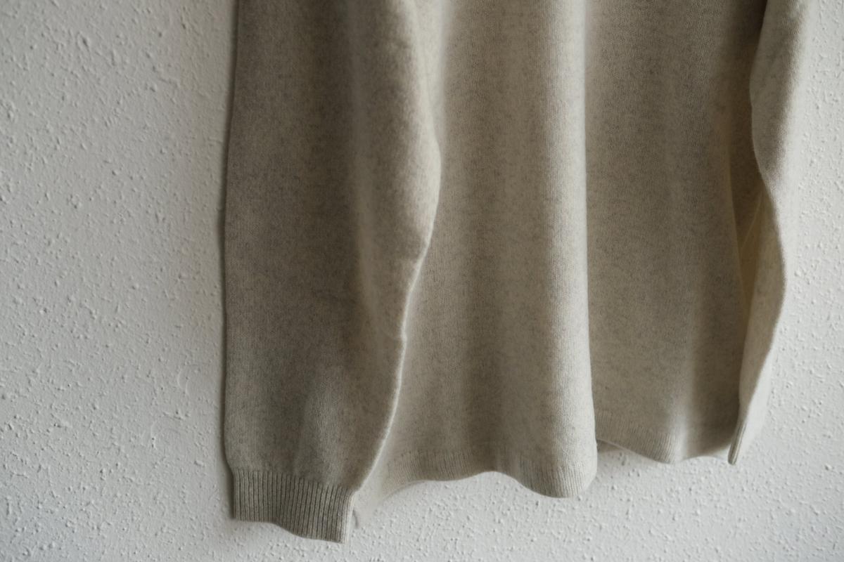 MITTAN / ウルグアイウールタートルセーター 薄灰 KN-34 / unisex