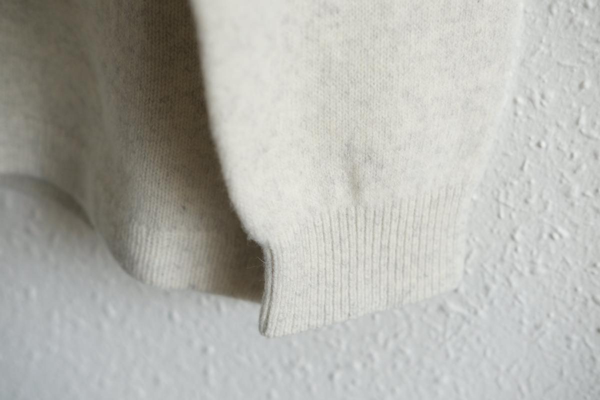 MITTAN / ウルグアイウールタートルセーター 薄灰 KN-34 / unisex